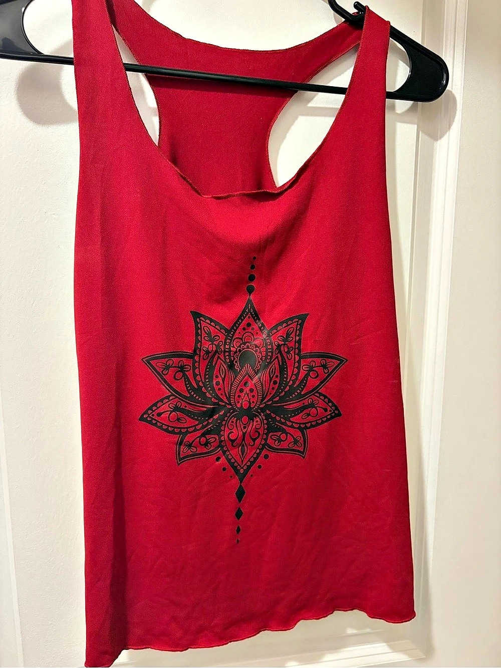 Red Graphic Racerback Tank Top